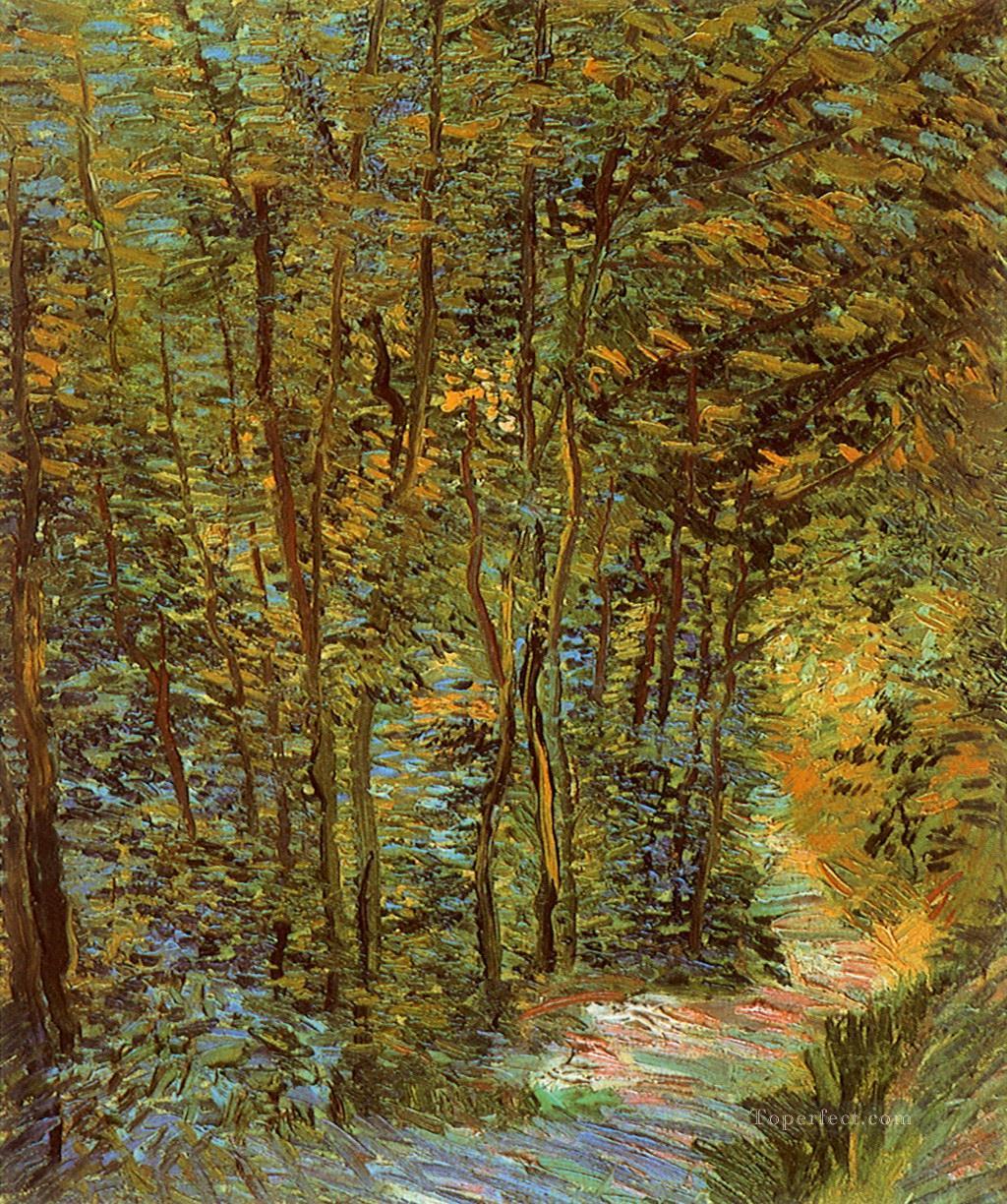 Camino en el bosque Vincent van Gogh Pintura al óleo